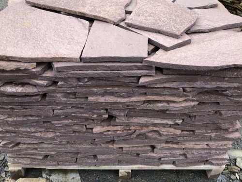 Плитняк лемезит бордовый для облицовки цоколя 20-25 мм  купить в Симе