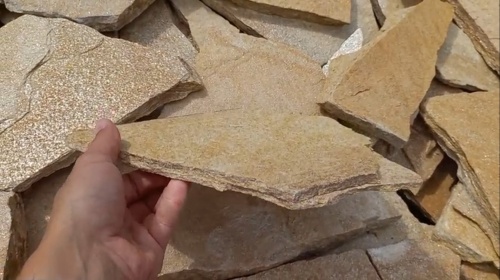 Плитняк златолит жёлтый для фасада 1,5-3 см купить в Симе