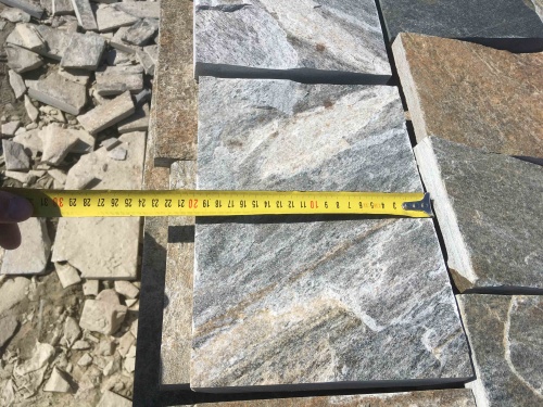 Плитка пилёная златолит Уральский для цоколя, отмостки купить в Симе