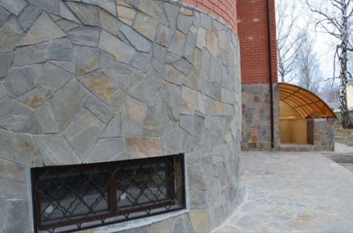 Плитняк златолит Уральский для цоколя, отмостки купить в Симе